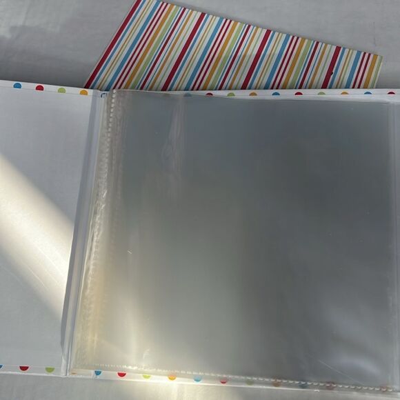 Stripes and Dots set of 2 Scrapbook Album 10 Pages 7”x7” NEW - Picture 6 of 6